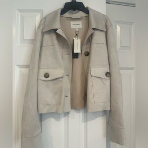 NWT Banana Republic faux suede shacket